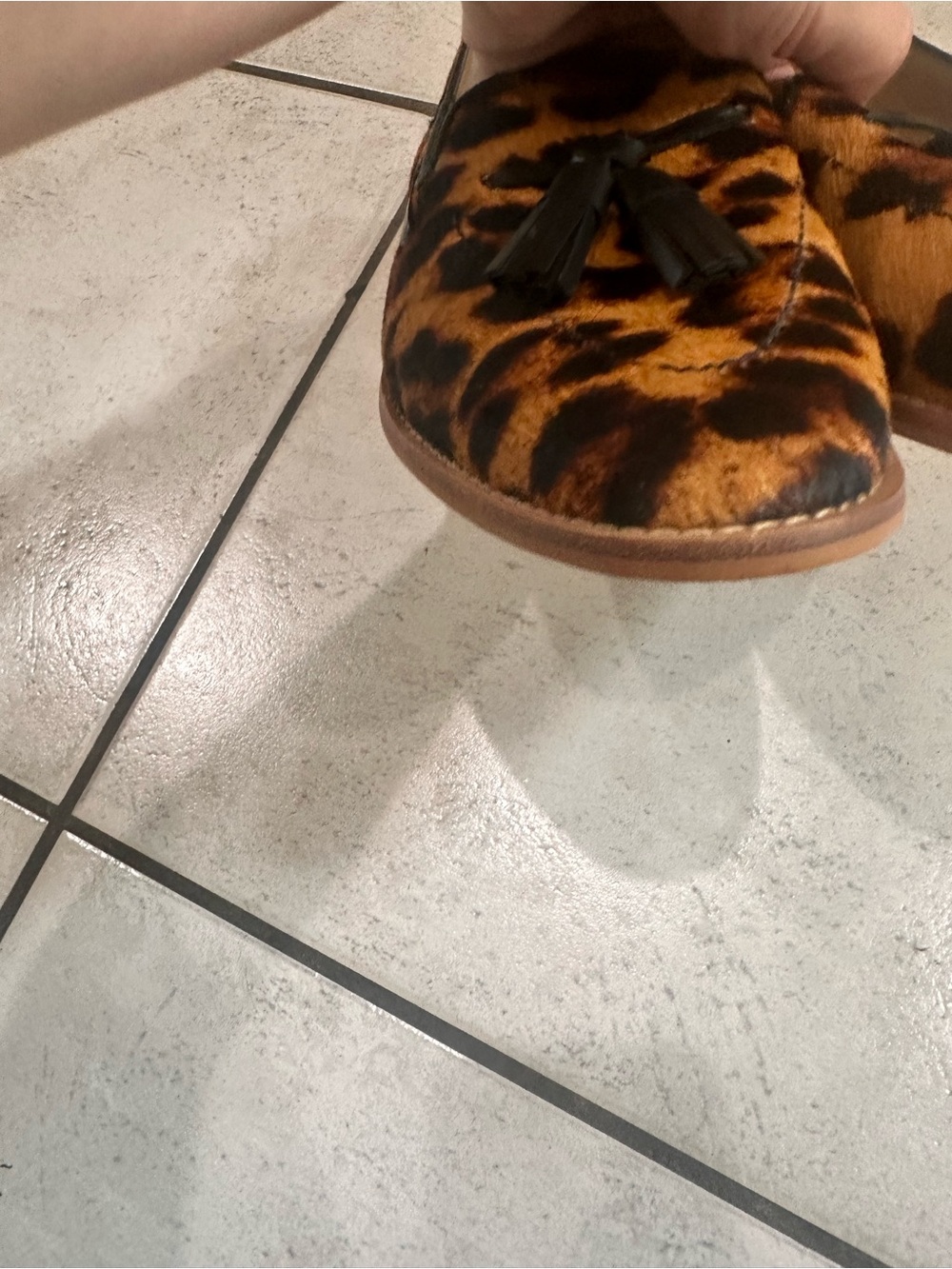 Talbots Leighton Tassel Loafers in Leopard Calf Hair Leather 8.5 - Picture 6 of 13